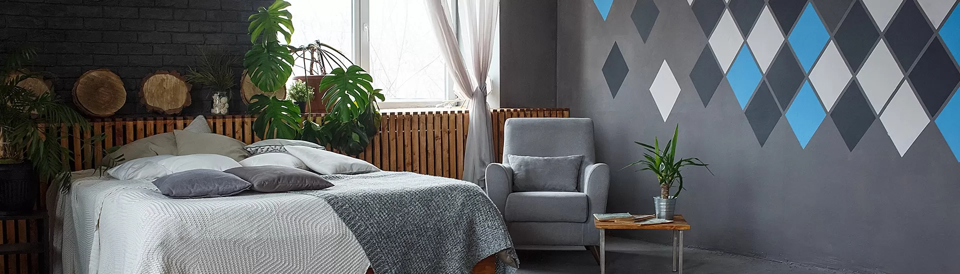 Simple Geometric Wall Paint Ideas: 10 Designs & Colour Combos